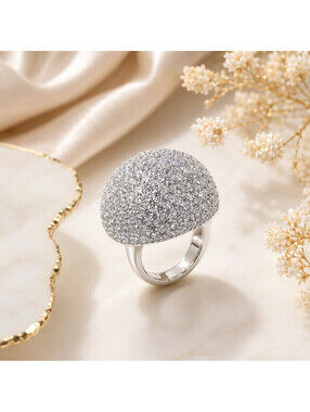 Eye Candy Dome Ring Silver SZ9
